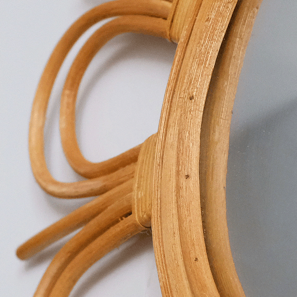 Sunburst Rattan Mirror