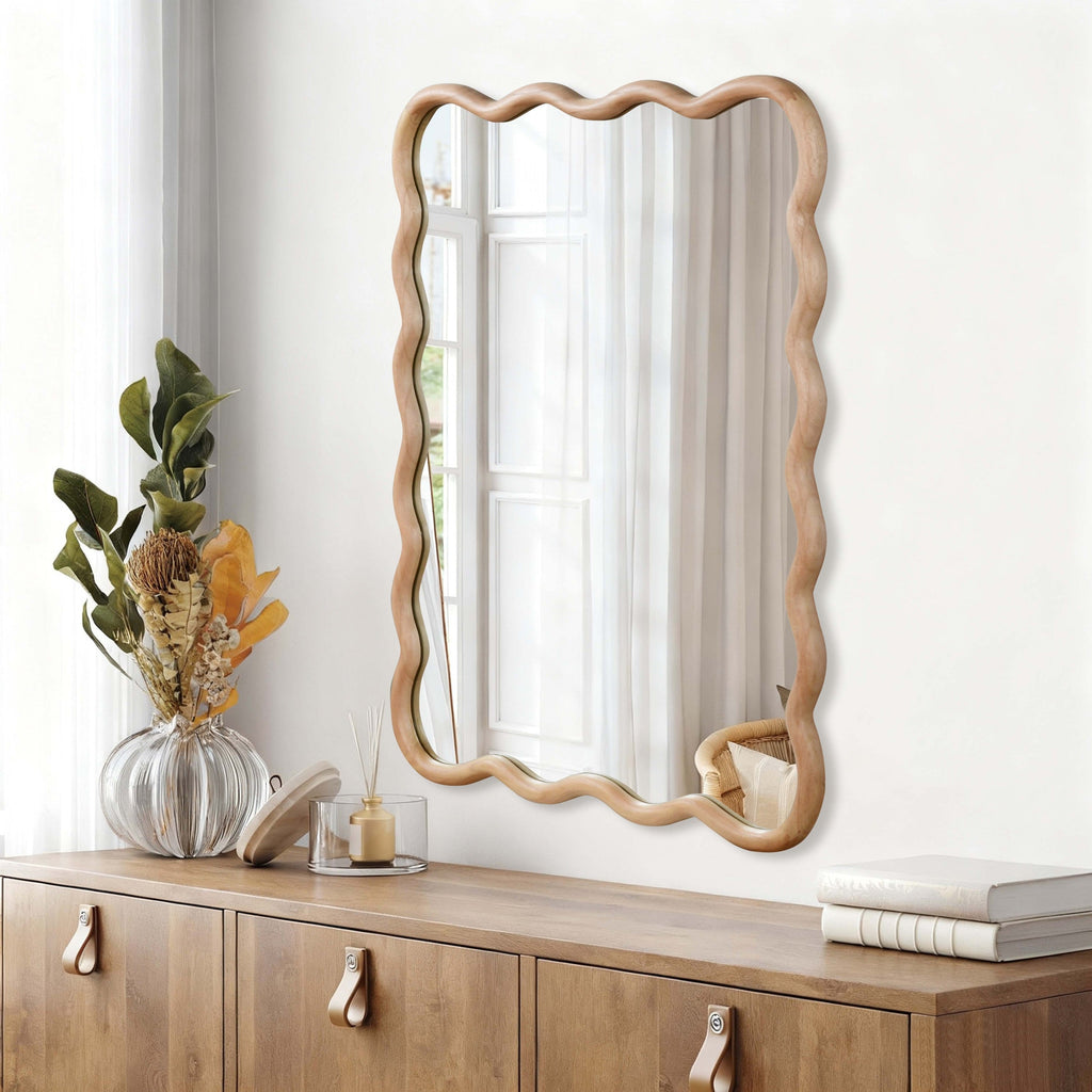 Wavy Wood Mirror