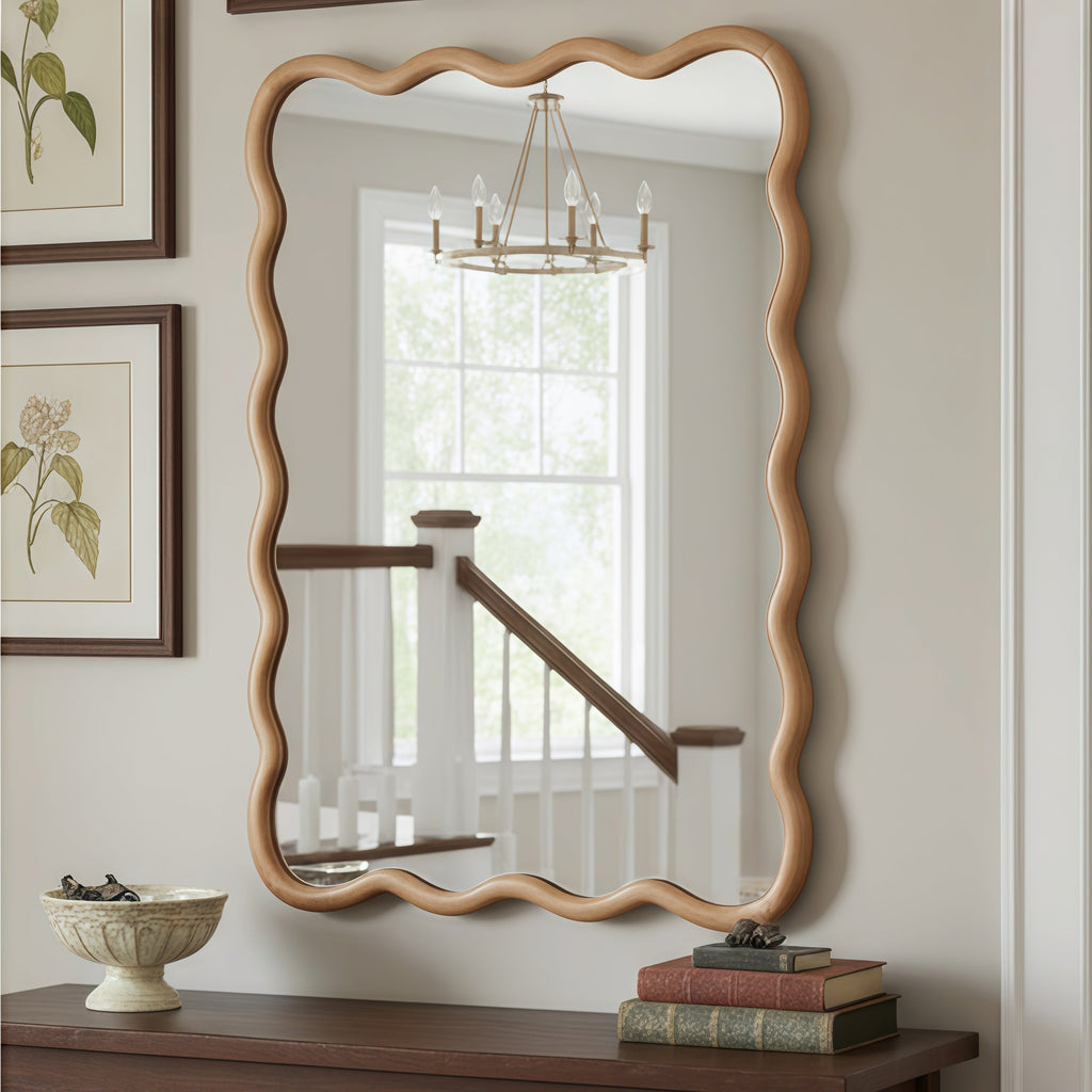 Wavy Wood Mirror