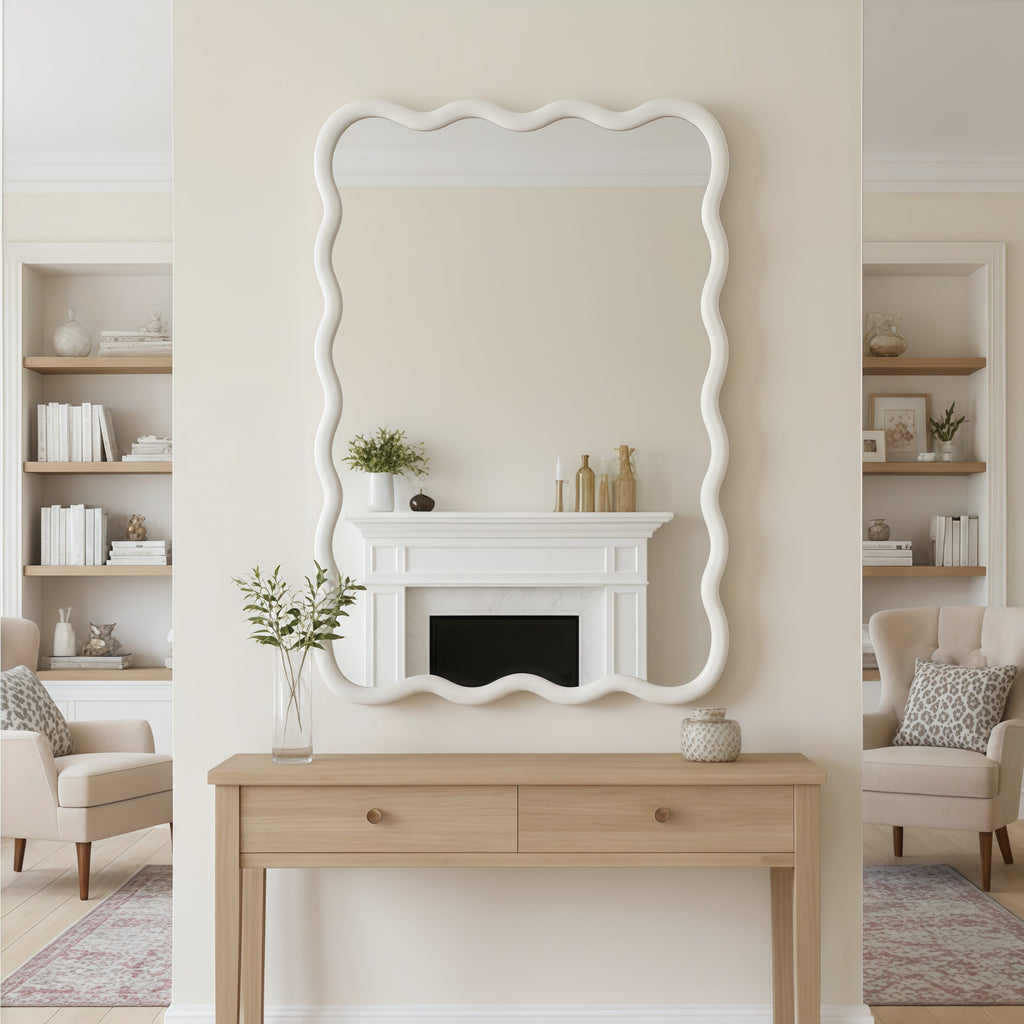 Wavy Wood Mirror