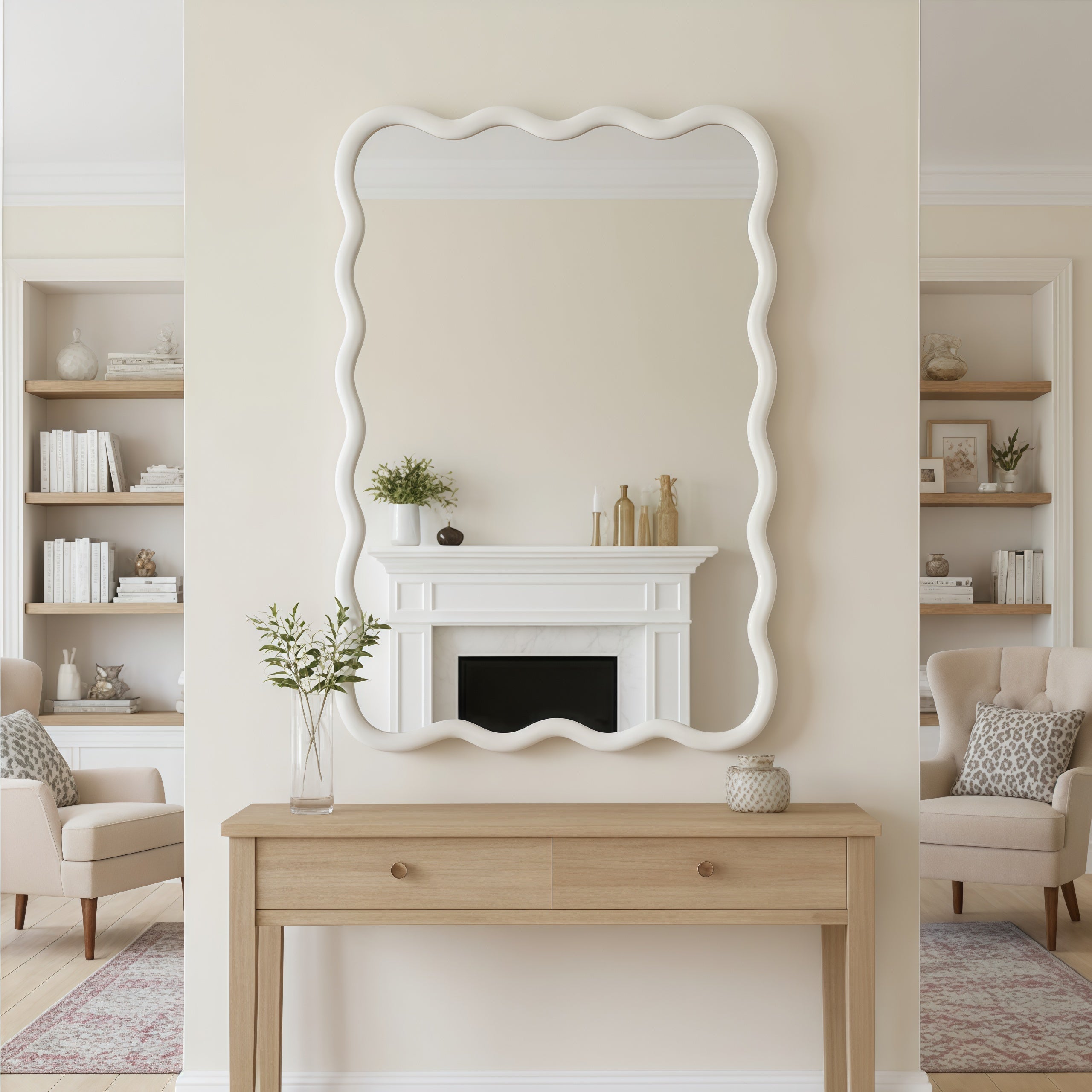 Wavy Wood Mirror