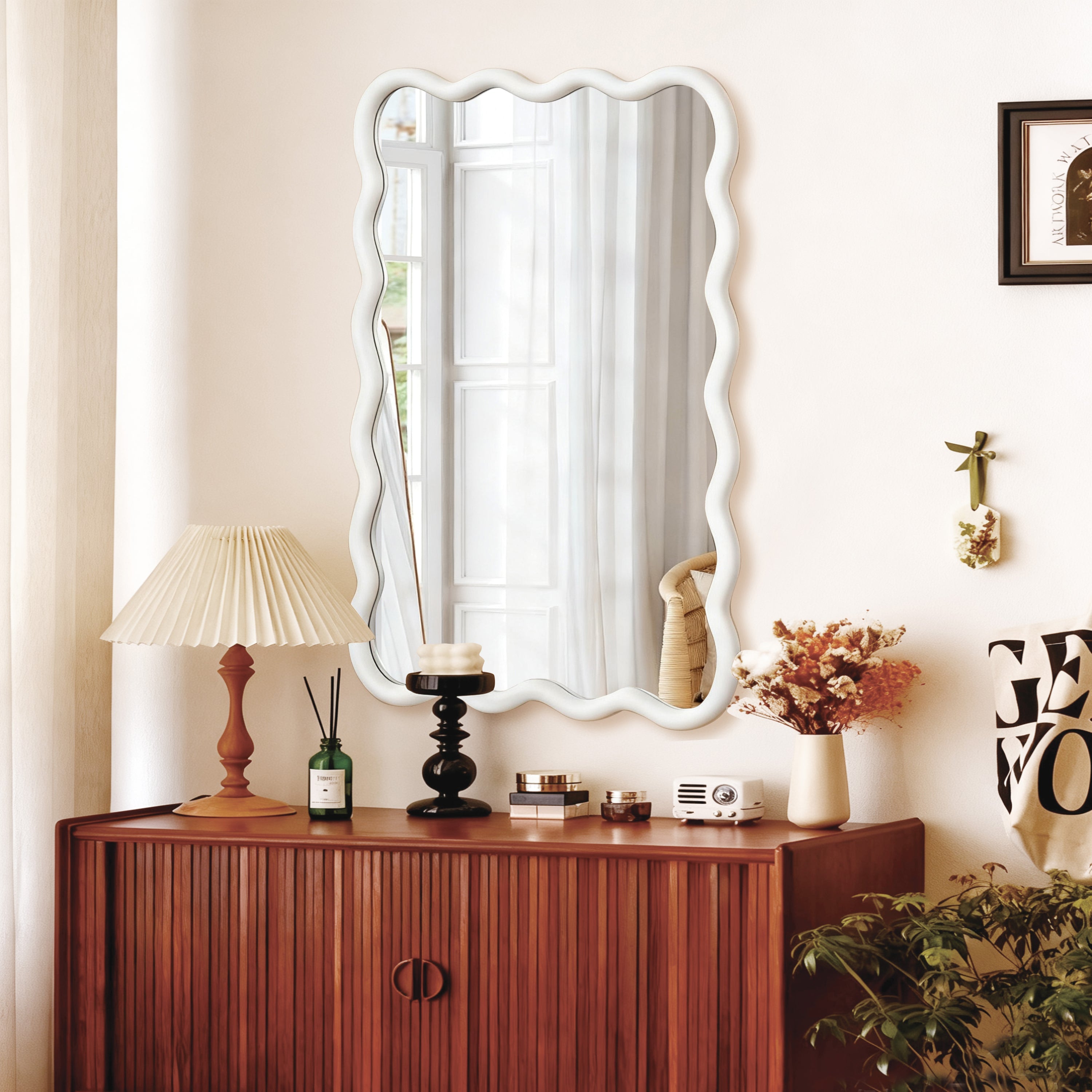 Wavy Wood Mirror