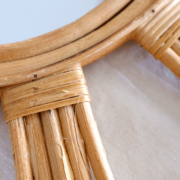 Sunburst Rattan Mirror