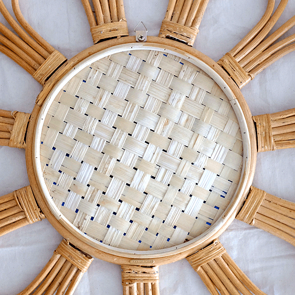 Sunburst Rattan Mirror