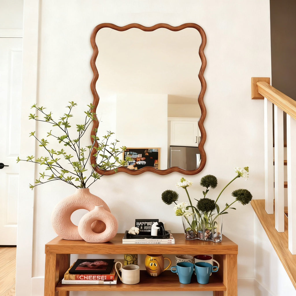 Wavy Wood Mirror