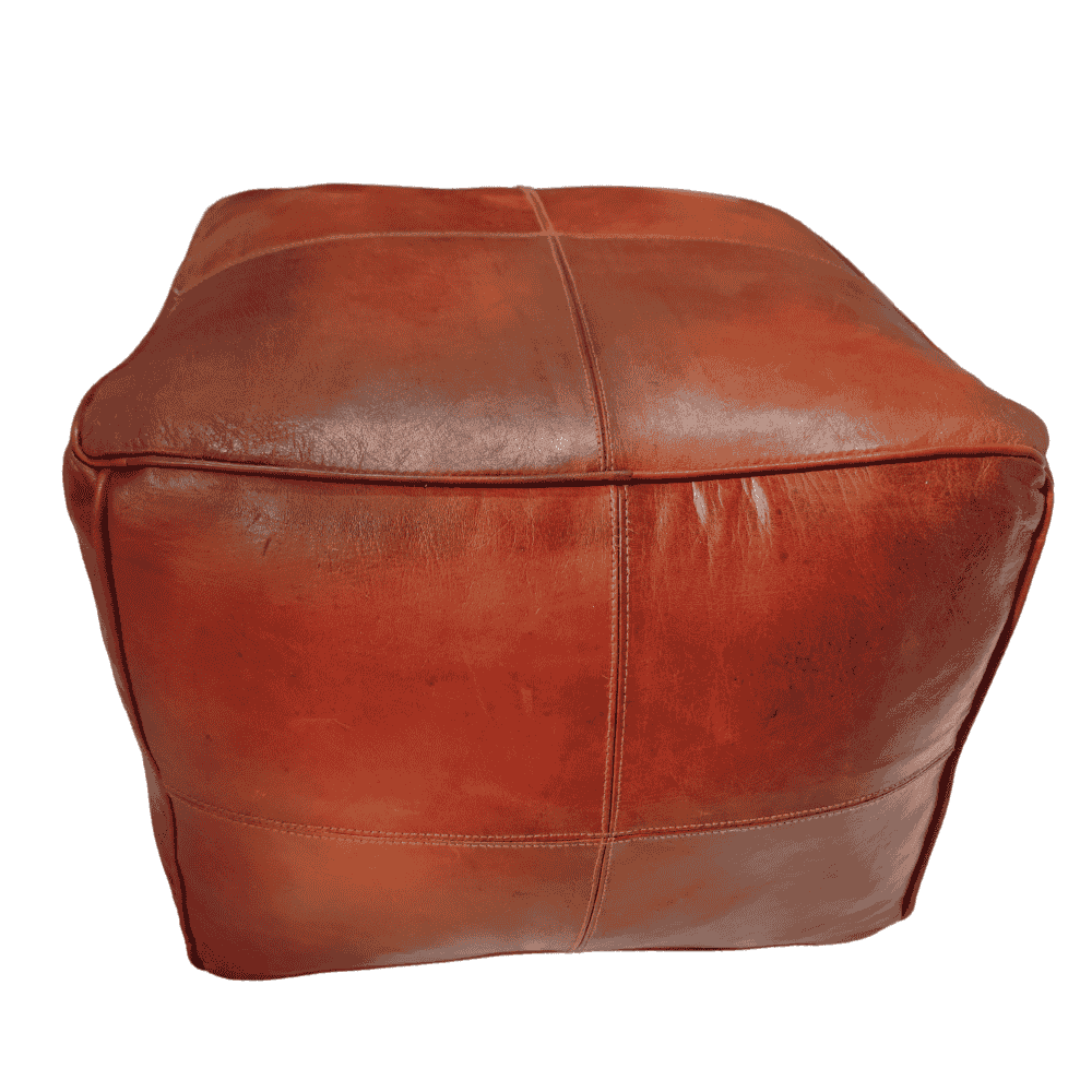 Leather Pouf